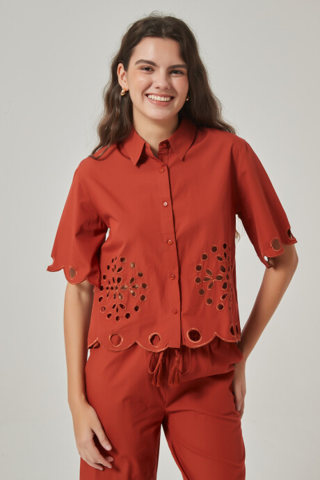 Camisa Lumiara Terracota