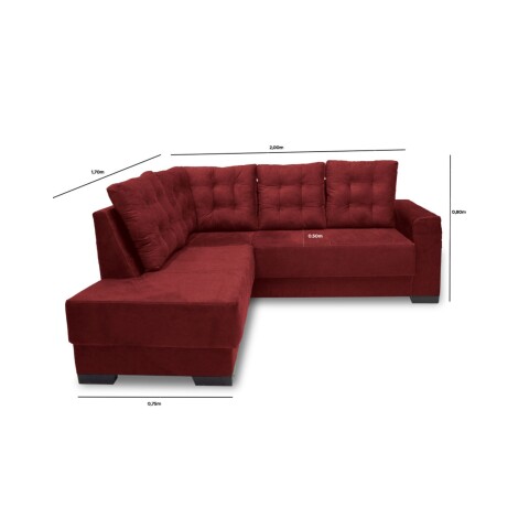 Sofa Abba New Uruguay Esquinero Bordo Sofa Abba New Uruguay Esquinero Bordo