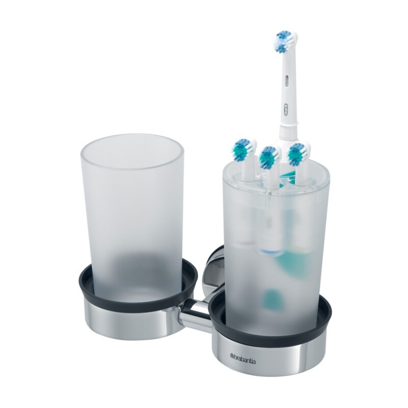 Vaso y soporte para cepillos de dientes - Brabantia Vaso y soporte para cepillos de dientes - Brabantia