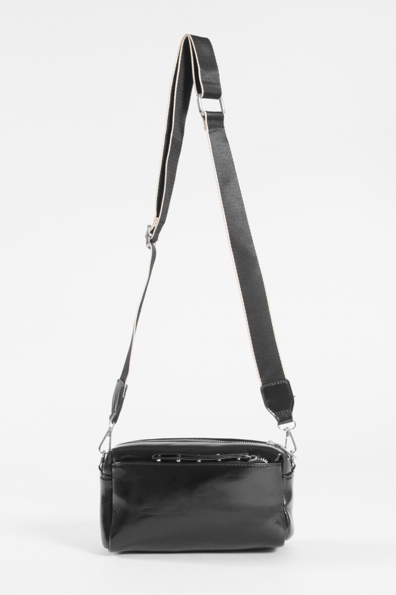 Bandolera basic con cierres negro