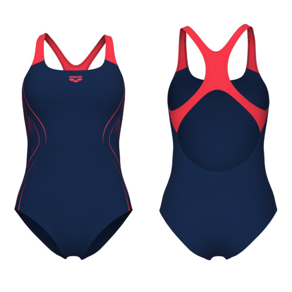 Malla Entrenamiento Natación Mujer Arena Women's Reflecting Swimsuit Pro Back Bustier Azul