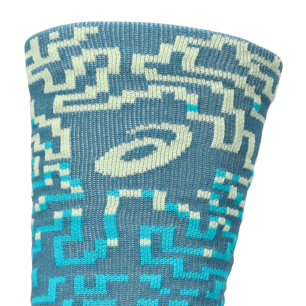 Medias Running Performance Run Sock Crew Unisex Foggy Teal/energy Aqua
