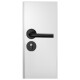 Puerta Desarmada Interior en MDF con Marco y Cerradura Lumax Blanca lisa Herraje Negro