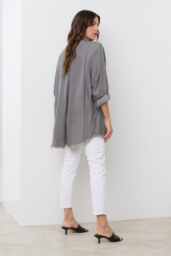 Blusa Flecos Oversize GRIS