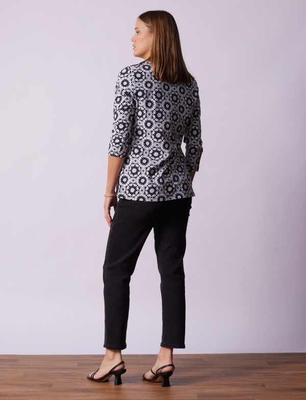 Blusa Algodon GRIS/MULTI