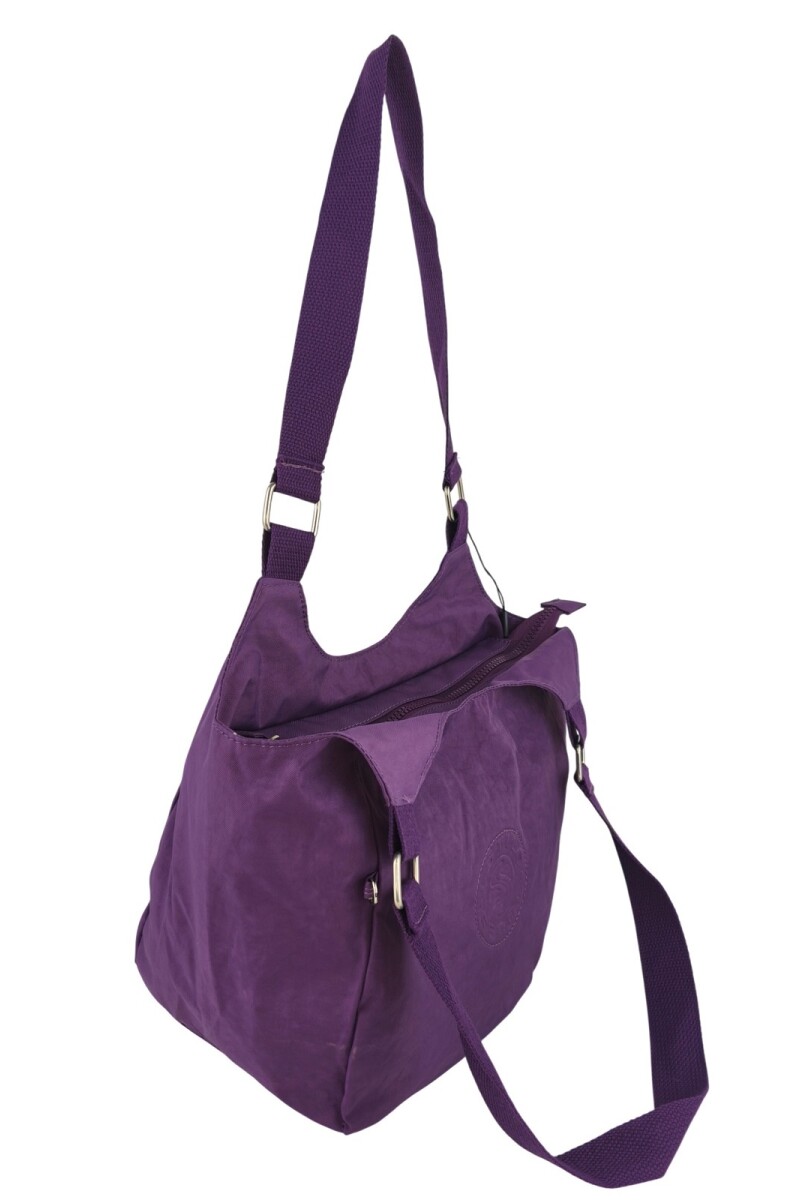 Bolso de Hombro en Tafeta Amasada Violeta