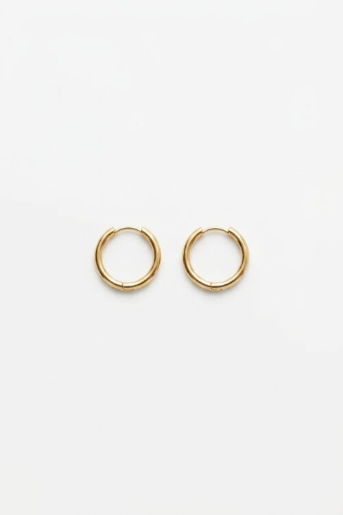 Aros acero small dorado