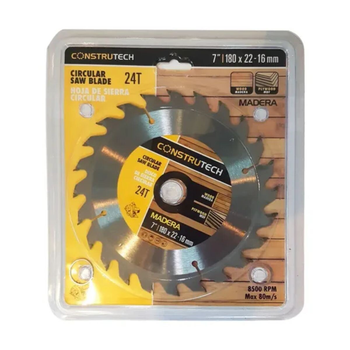 DISCO SIERRA CIRCULAR 180mm 24 DIENTES Disco Sierra Circular 180mm 24 Dientes