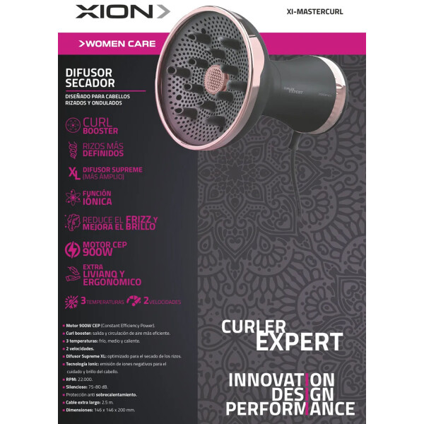 Difusor Secador De Rizos Profesional Xi-mastercurl Xion DIFUSOR XION PRO XI-MASTERCURL-CU