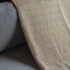 Manta para sillón y cama algodón Rombos Mostaza 180 x 130 cm