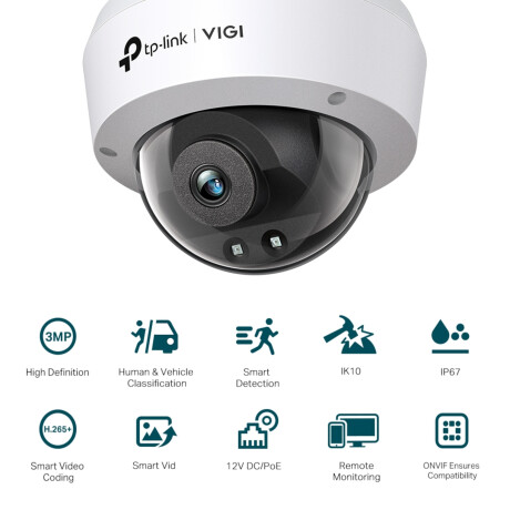 Tp-link - Cámara de Seguridad Exterior Vigi C230I - Color. IK10. IP67. Visión Nocturna. 2K. 3MP. 001
