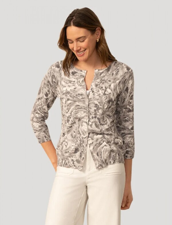 Cardigan Estampado Mariposas GRIS/MULTI