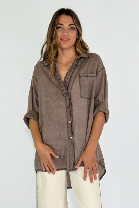 CAMISA SIRMIONE Chocolate