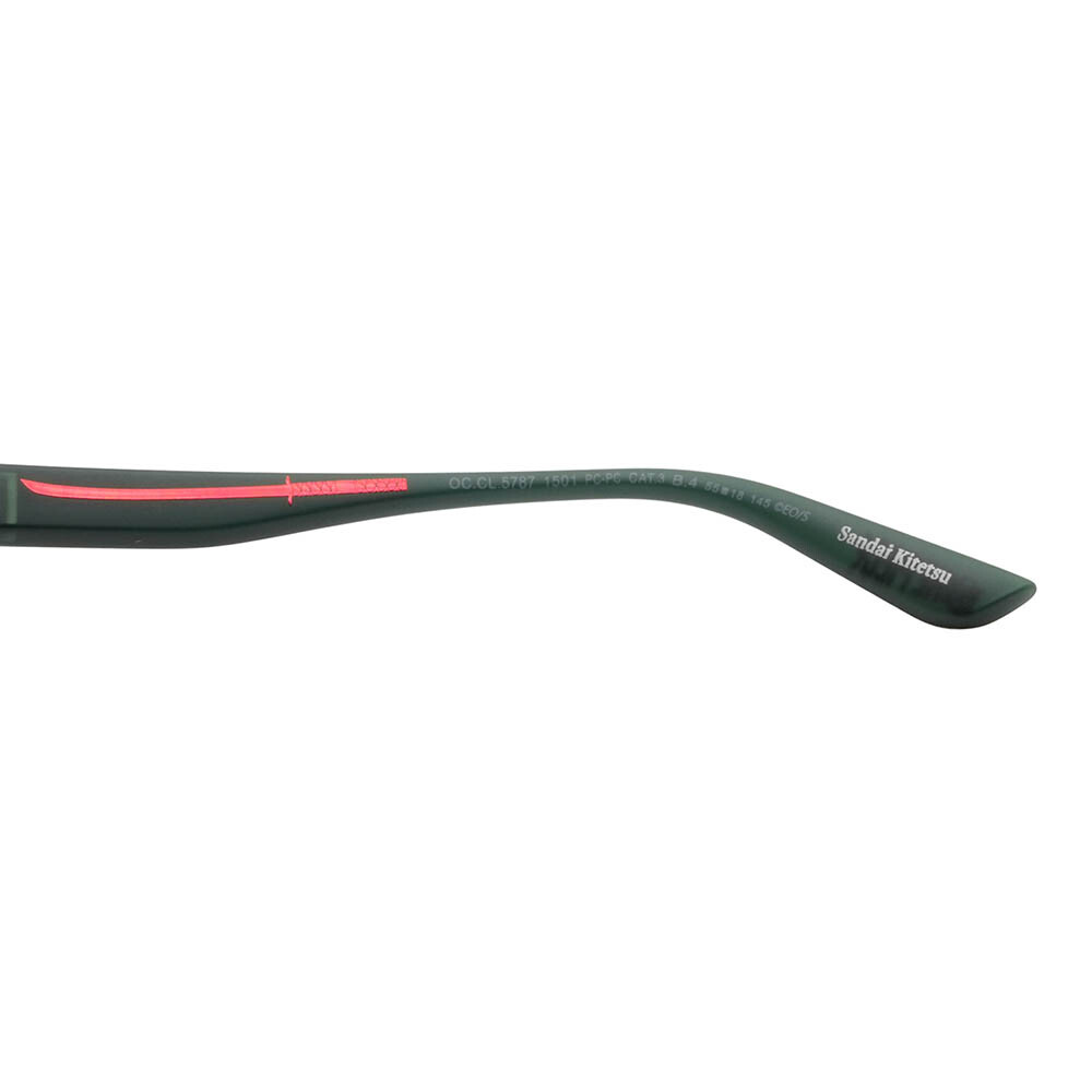 Lentes De Sol One Piece Bossa Nova De Policarbonato Verde/Negro
