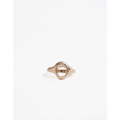 Anillo Metal Bañado En Oro Dorado