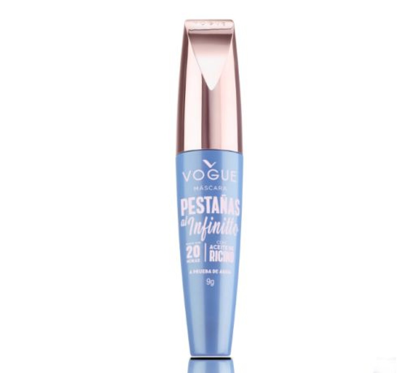 Vogue Mascara de Pestañas Al Infinito con Aceite de Ricino WTP 9gr – Volumen y Fortalecimiento