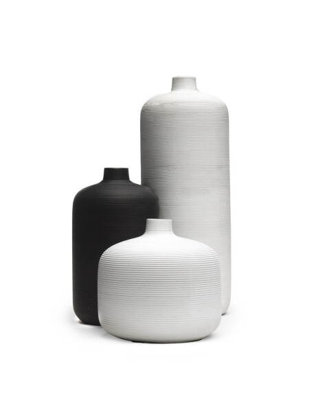 FLORERO CERAMICA D14x36CM BLANCO/NEGRO MATE FLORERO CERAMICA D14x36CM BLANCO/NEGRO MATE