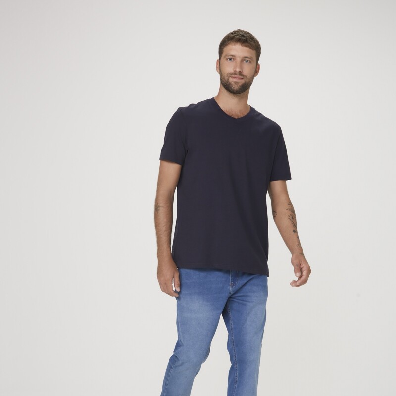 CAMISETA MM MASC AZUL ESCURO