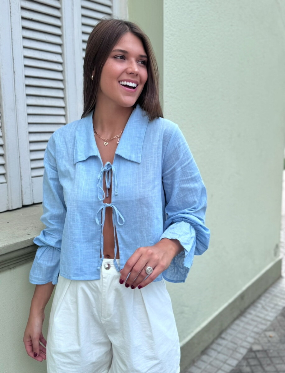 Camisa Julieta - celeste 