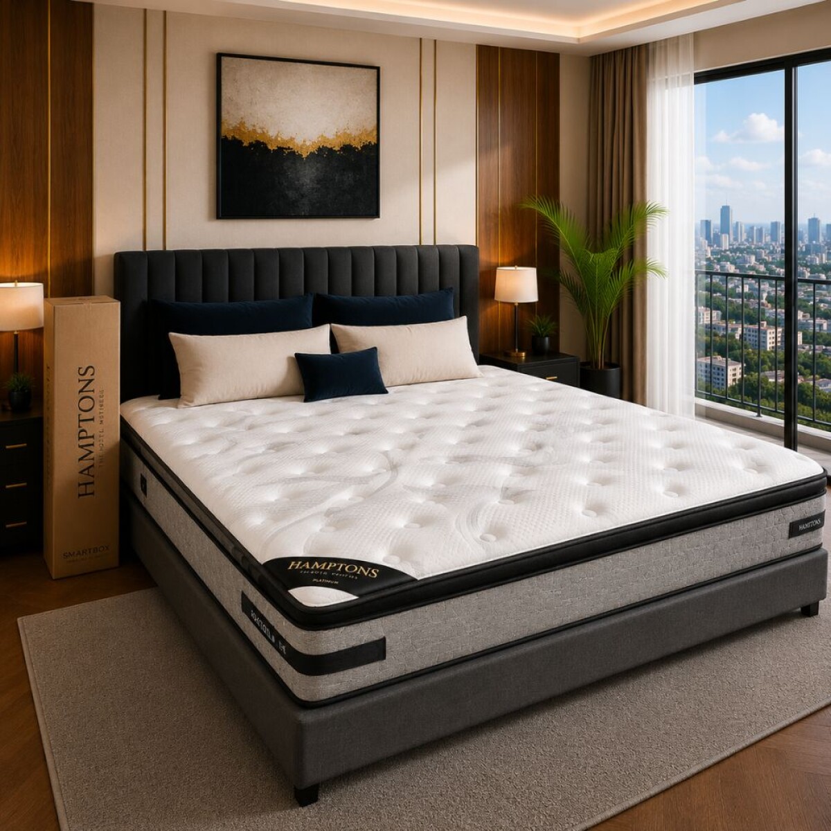 Colchon de resortes Extra King Hamptons Platinum 