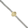 Pulsera en plata 925 y oro con imágen de virgen milagrosa Pulsera En Plata 925 Y Oro Con Imágen De Virgen Milagrosa