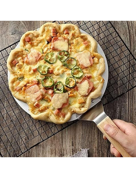 PALA PARA PIZZA D30CM/L50CM ACERO MANGO MADERA PALA PARA PIZZA D30CM/L50CM ACERO MANGO MADERA