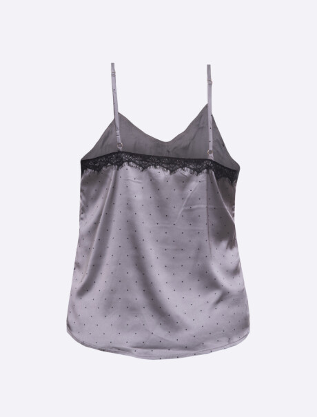 Musculosa saten grafito