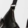 Cartera al Hombro The Noisy Gang En Cuero Graneado Negro