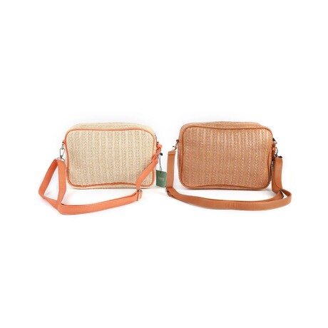 Bandolera Canva Bora-Bora con correa en hilo Beige