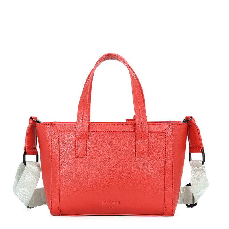 Cartera de Mujer Las Oreiro Combinada Rojo - Blanco