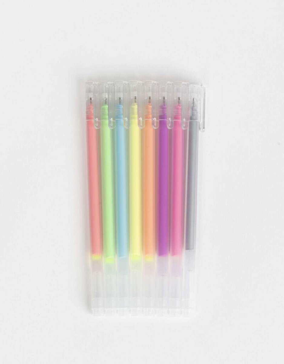 Set De Lapiceras Con Glitter - Combinacion Multicolor 