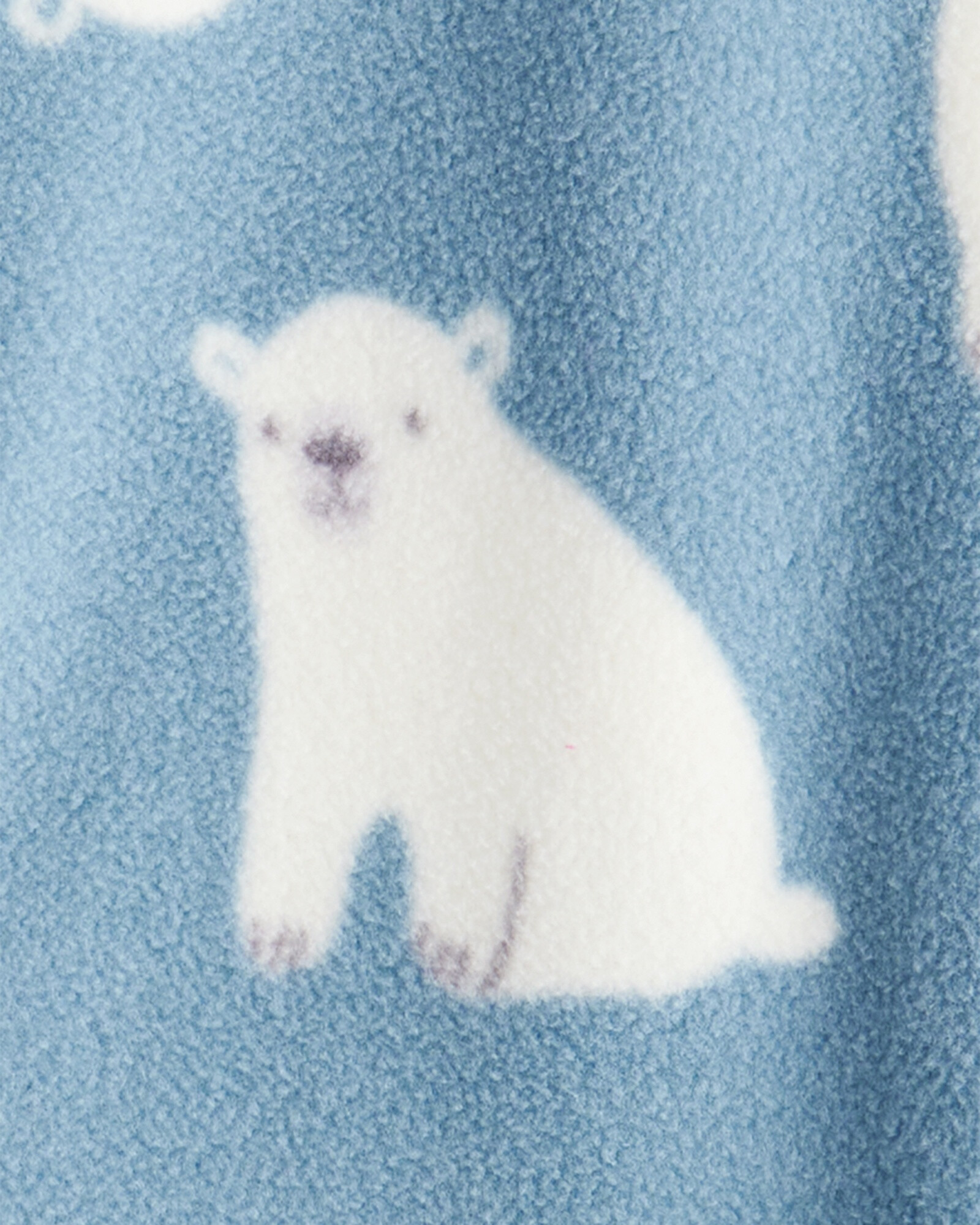 Pijama una pieza de micropolar, con pie, diseño oso polar Sin color