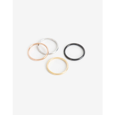 Sets Anillos Metal Combinacion bicolor