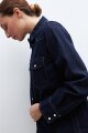 Camisa de jean jean oscuro