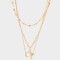 Collares Cortos De inicial Collar Corto De Inicial "t" - Dorado