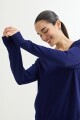 Sweater escote en V liso AZUL FRANCIA