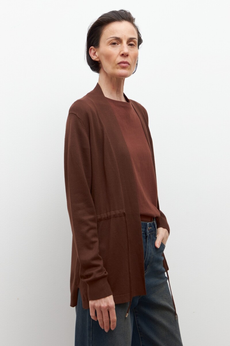 Ruana básica chocolate