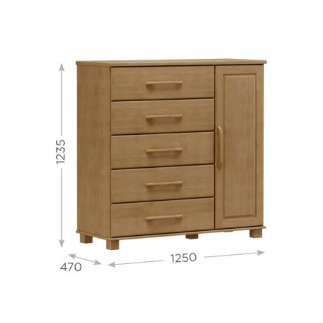 COMODA FINESTRA 5 CAJONES 1 PUERTA OURO FREIJO. COMODA FINESTRA 5 CAJONES 1 PUERTA OURO FREIJO.