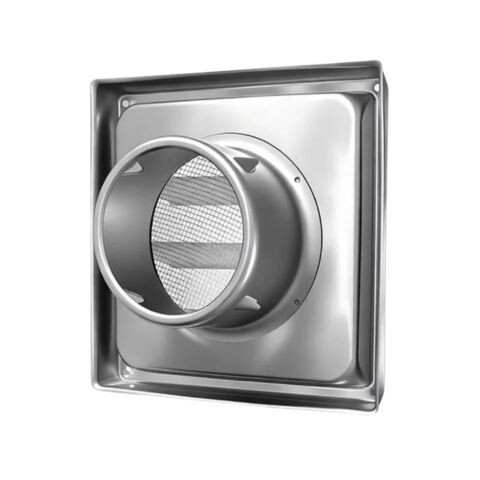 Rejilla Veneciana Ventilación Acero Inoxidable 185 x 185mm / Ø10cm Rejilla Veneciana Ventilación Acero Inoxidable 185 x 185mm / Ø10cm