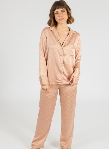 Pijama jacque saten Rosa antique