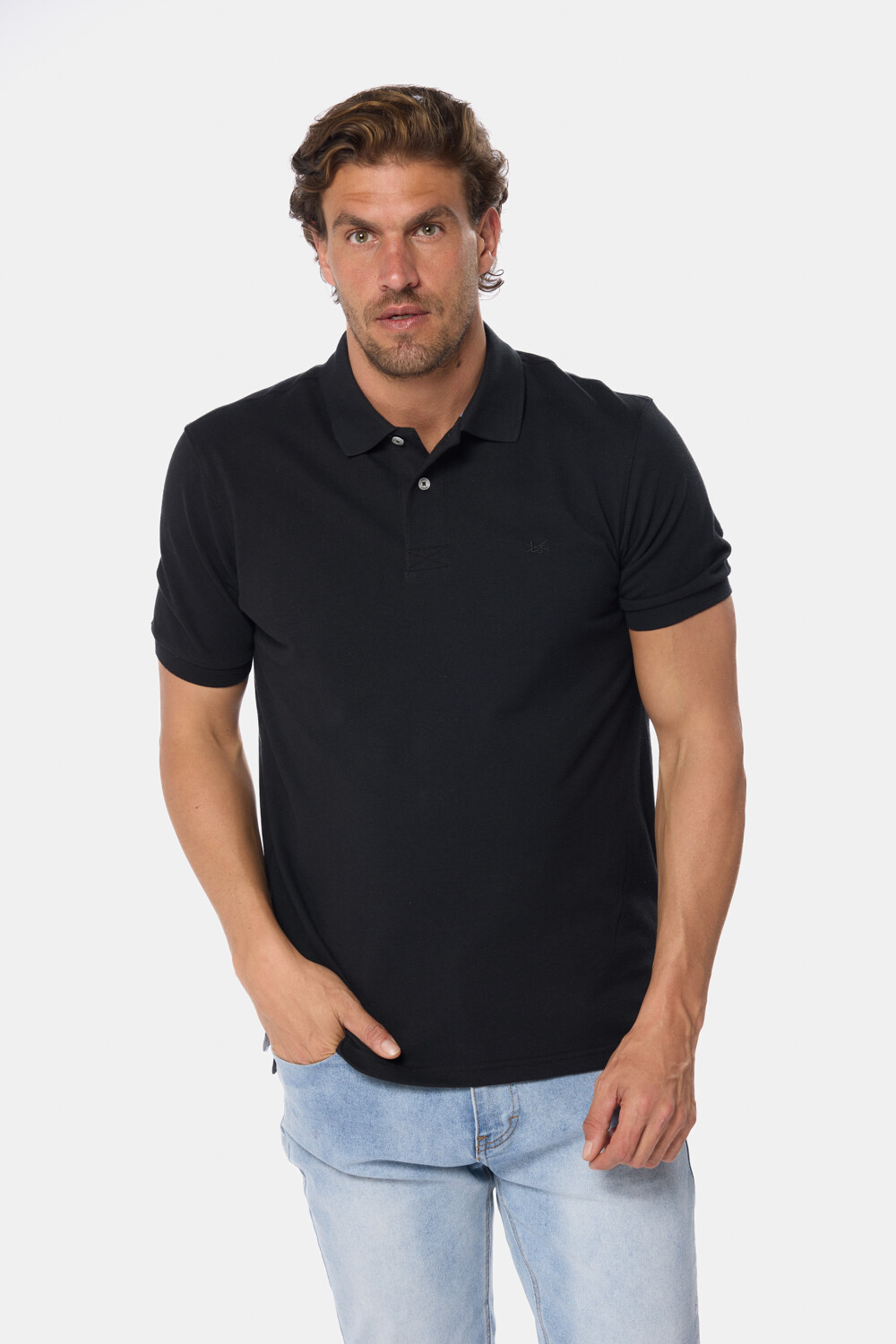 REMERA POLO PIQUE Negro