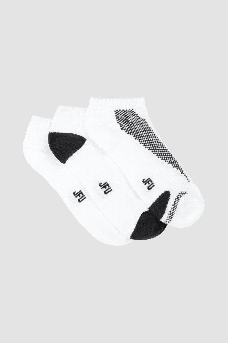Pack x 3 cortas diseño deportivas Blanco