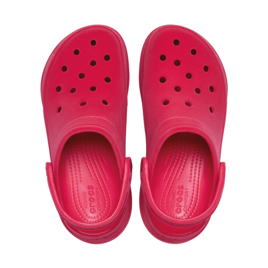 Plataformas Crocs Bae Velvet Clog W Mujer Digital Raspberry