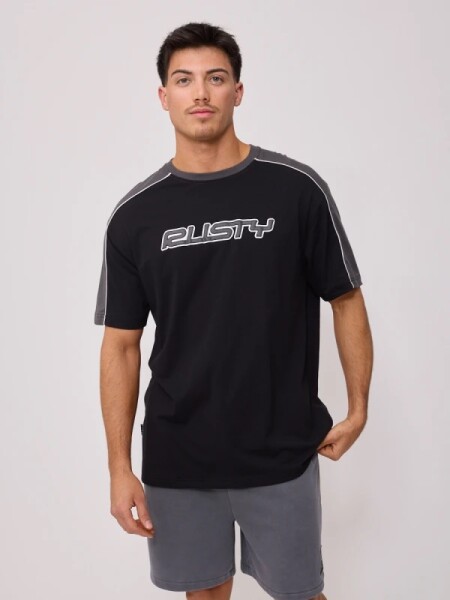 T-SHIRT RUSTY ZOREN NEGRO