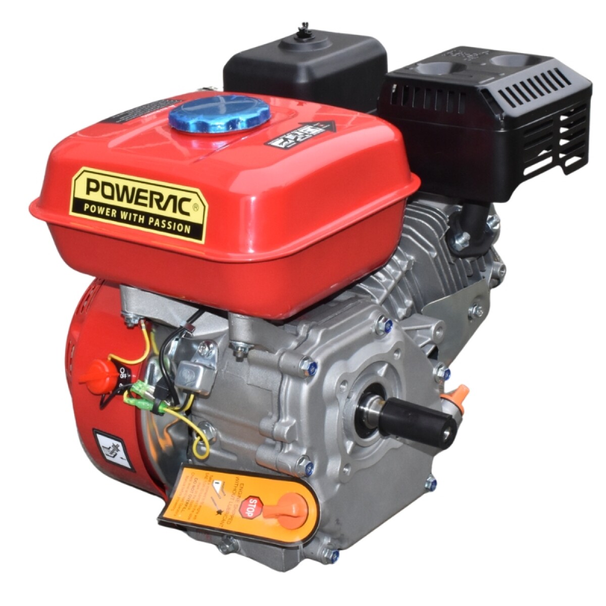 POWERAC MOTOR A GASOLINA 4T OHV 196 CC 6.5HP/3600 RPM 