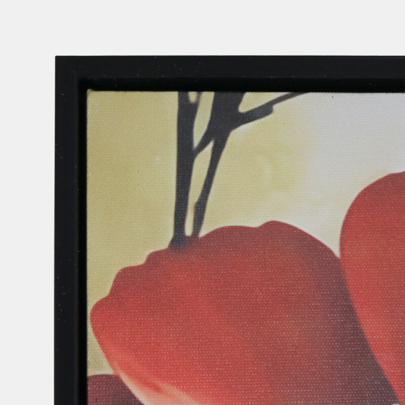 CUADRO DEC FLORES ROJAS/BCA 60X90CM Unica