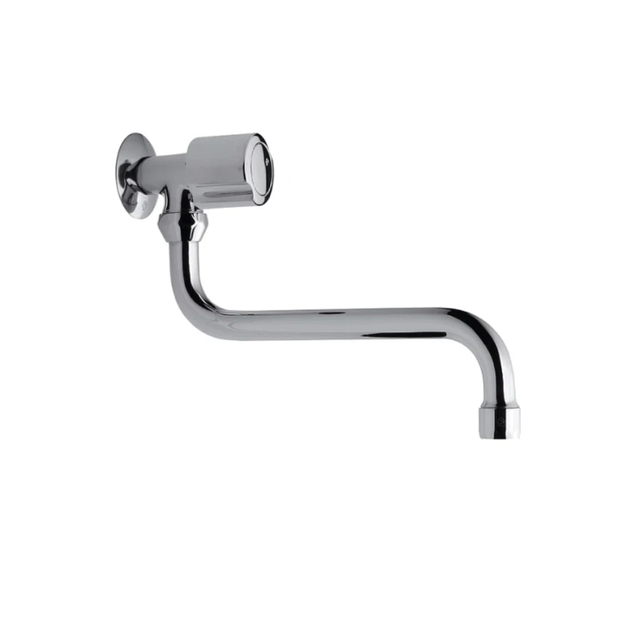Griferia de Cocina para Pared con Pico Curvo Cromado Linea Allegro Griferia de Cocina para Pared con Pico Curvo Cromado Linea Allegro