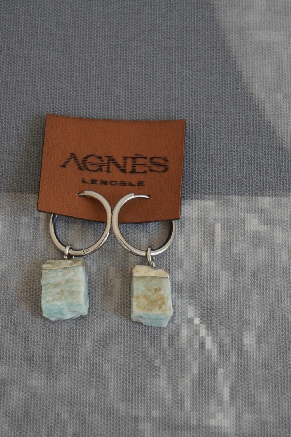 Aros Piedrita Verde Agua