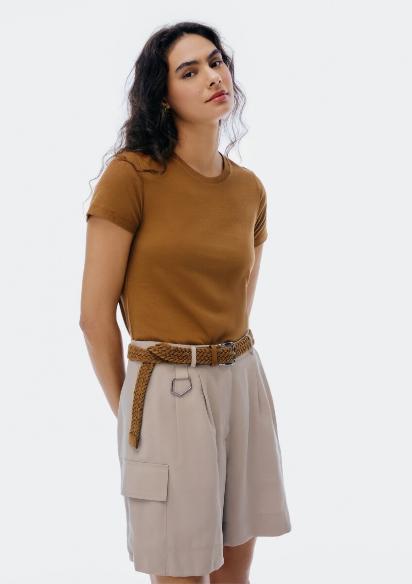 BLUSA MM FEM - MARROM ESCURO 