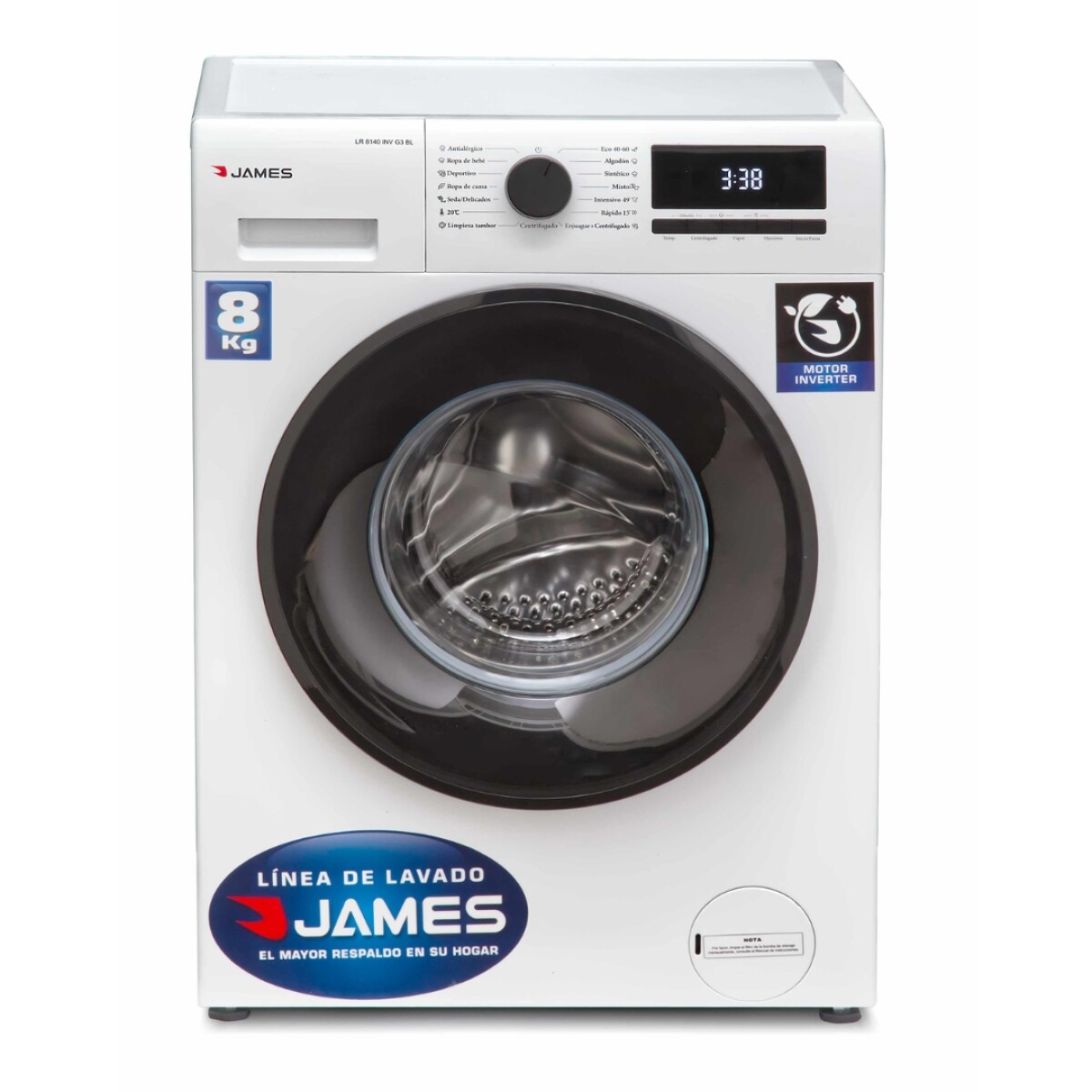 Lavarropas James LR-8140 G3 inverter 